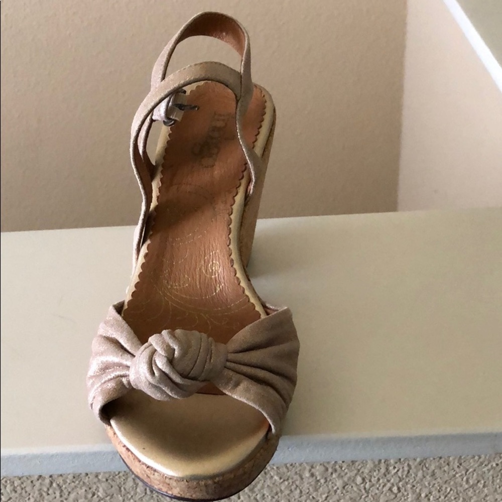 Indigo wedge sandal